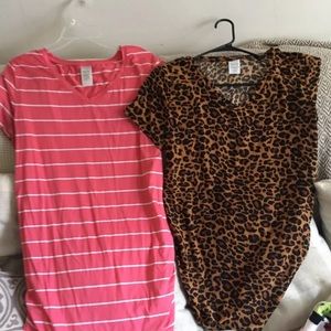 2 large maternity tops